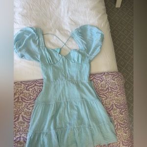 Isabels Cabinet light blue mini dress